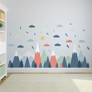 Walplus Huge Colorful Mountain Landscape Children Wall Stickers Nursery Décor