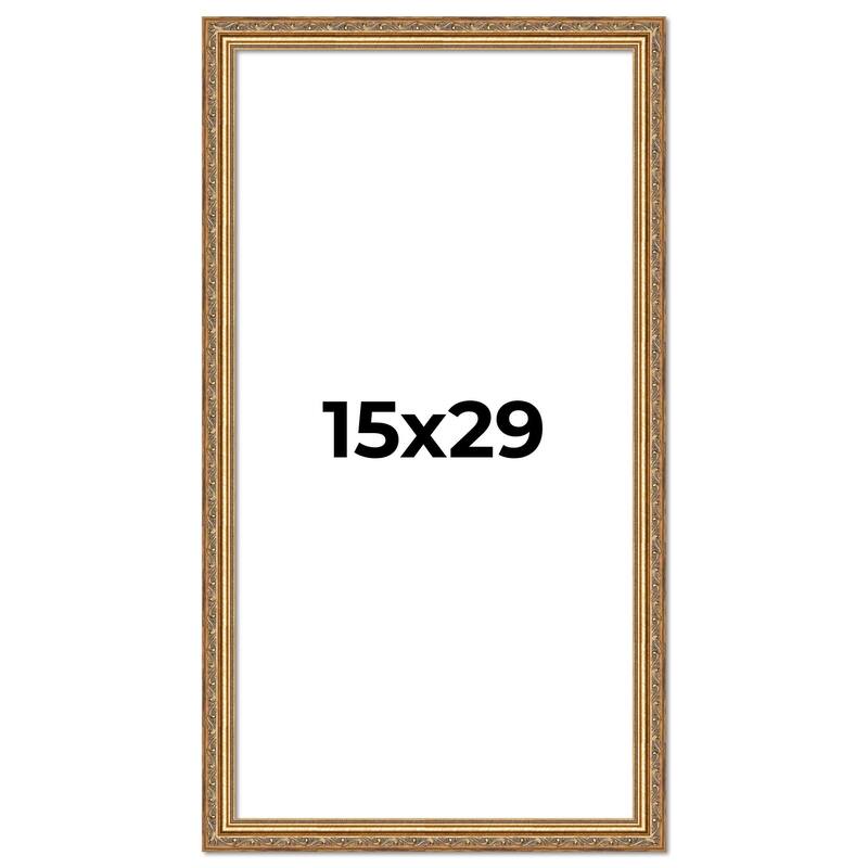 15x29 Frame Red Solid Wood Picture Frame Width 1.75 Inches | Interior Frame Depth 1 13/16 Inches