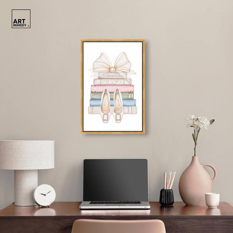 Bow And Buckles Canvas by Art Remedy