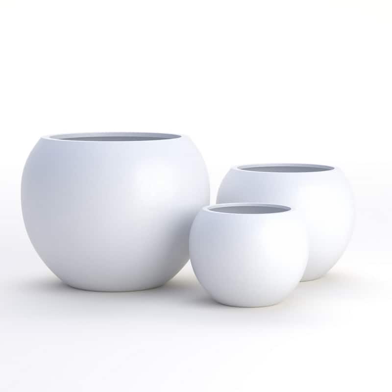 DTY Signature Mount Sherman 1-Piece Fiberstone Planter for Indoor/Outdoor