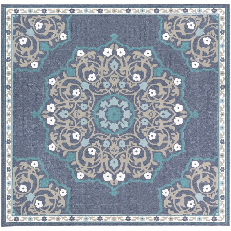 Erminio Medallion Indoor/ Outdoor Area Rug - 8'9" Square