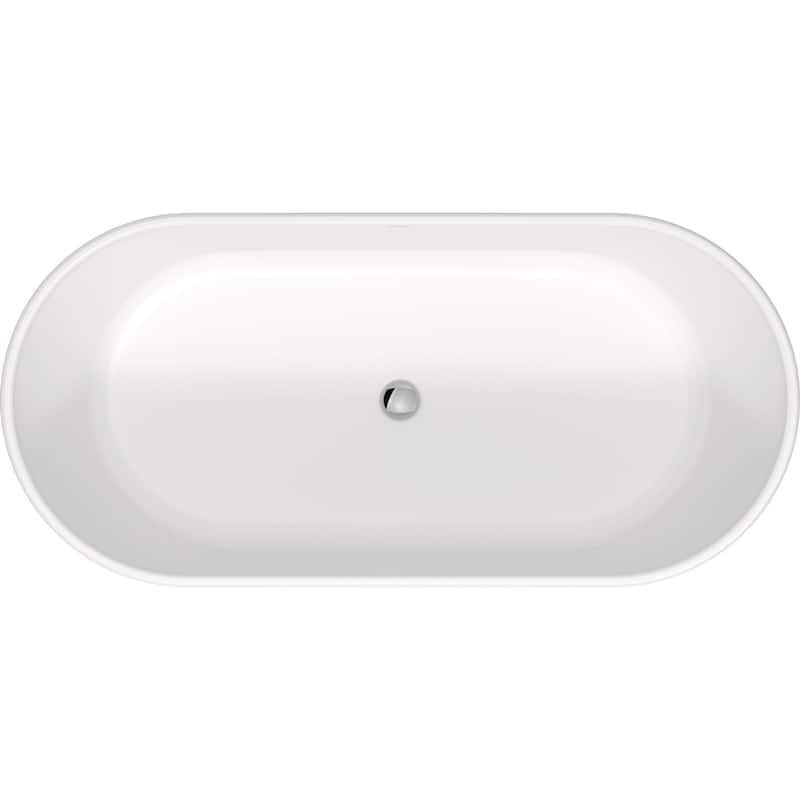 Duravit D-Neo 63" Freestanding Solid Surface Bathtub - White