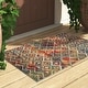 preview thumbnail 2 of 8, Transitional Tribal Abstract Textured Indoor/Outdoor Area Rug