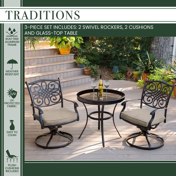 Hanover 3 piece bistro set deals