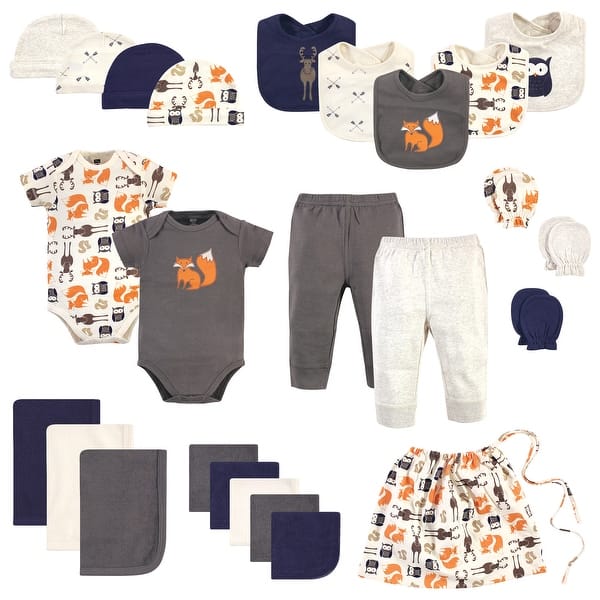 slide 1 of 1, Hudson Baby Infant Boy Layette Start Set Baby Shower Gift 25pc, Forest, 0-6 Months - Forest 0-6 Months - Forest