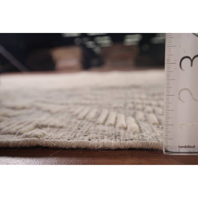 All-Over Abstract Moroccan Area Rug Handmade Wool Carpet - 5'11"x 8'10"