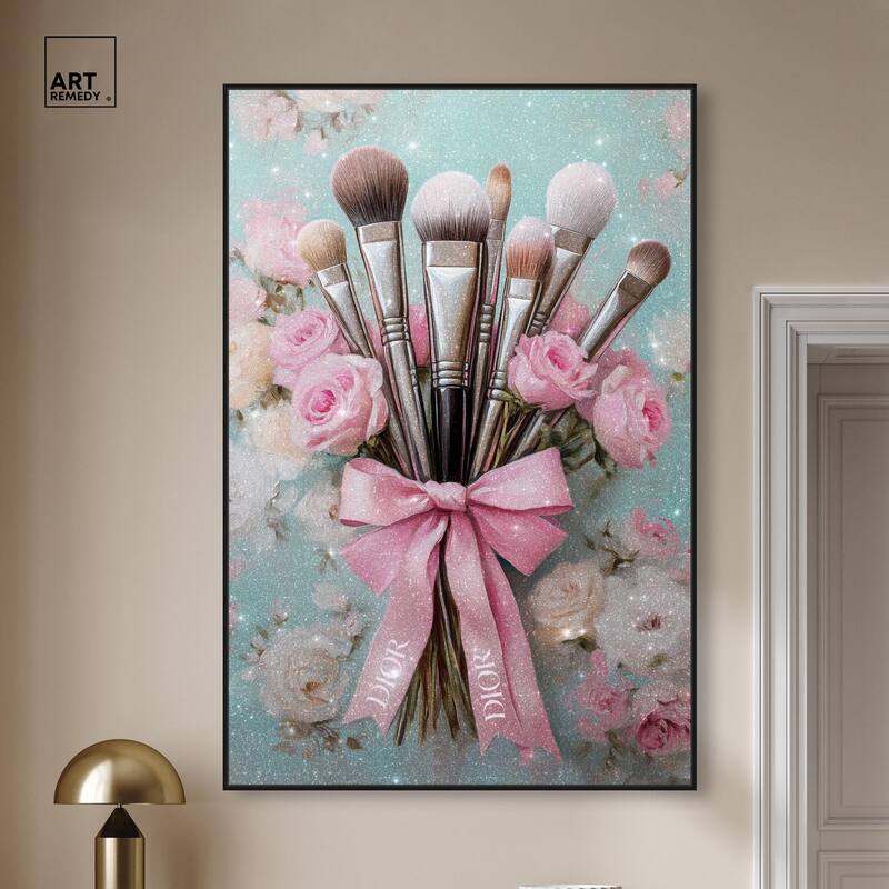 Bouquet of Make Up Brushes Canvas by Art Remedy