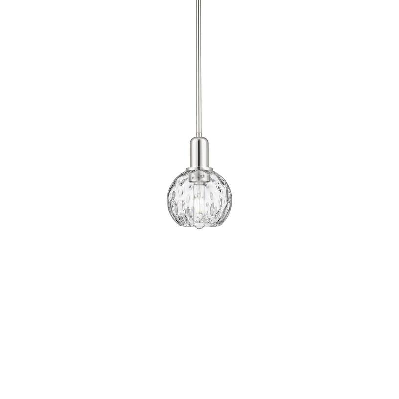 Innovations Lighting 716-1S-9-6 Athens Water Glass Pendant Athens - Polished Nickel / Clear Water Glass