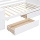 preview thumbnail 7 of 14, Twin Size Pine Wood Daybed Frame with Bookcase and Drawers