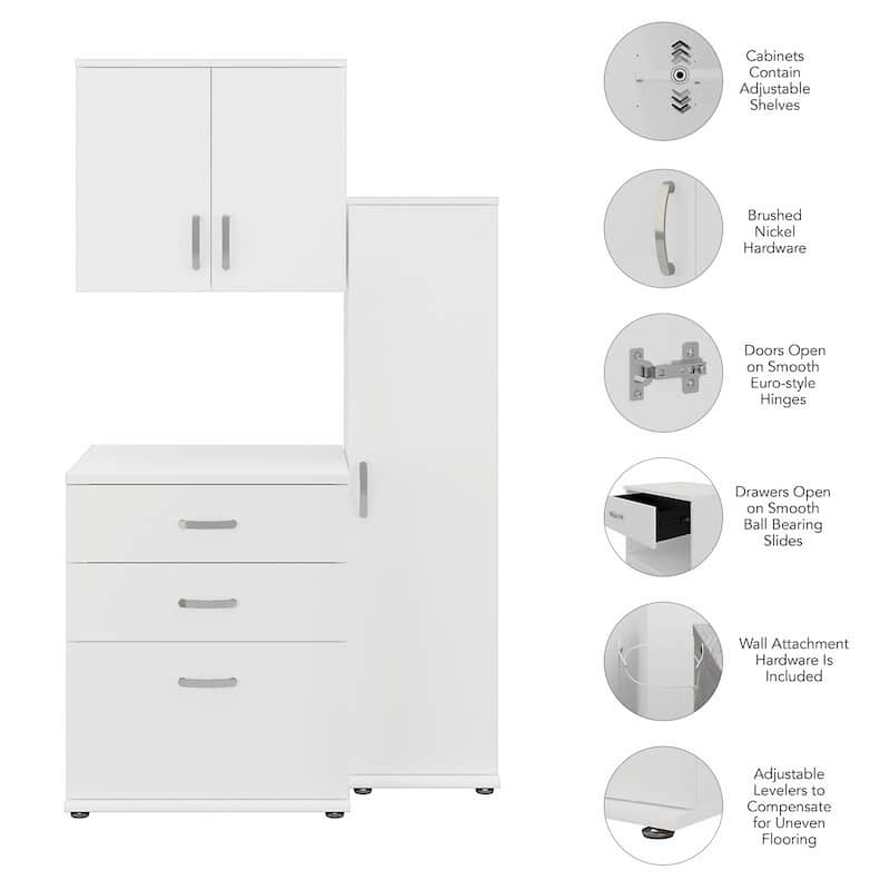 Universal 3 Piece Modular Closet Storage by Bush Business Furniture