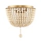 preview thumbnail 8 of 8, SAFAVIEH Lighting Fidelma Boho Beaded 2-light LED Flush Mount - 13" W x 13" D x 12" H