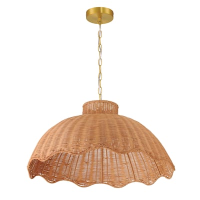 Scalloped Rattan Pendant Lighting