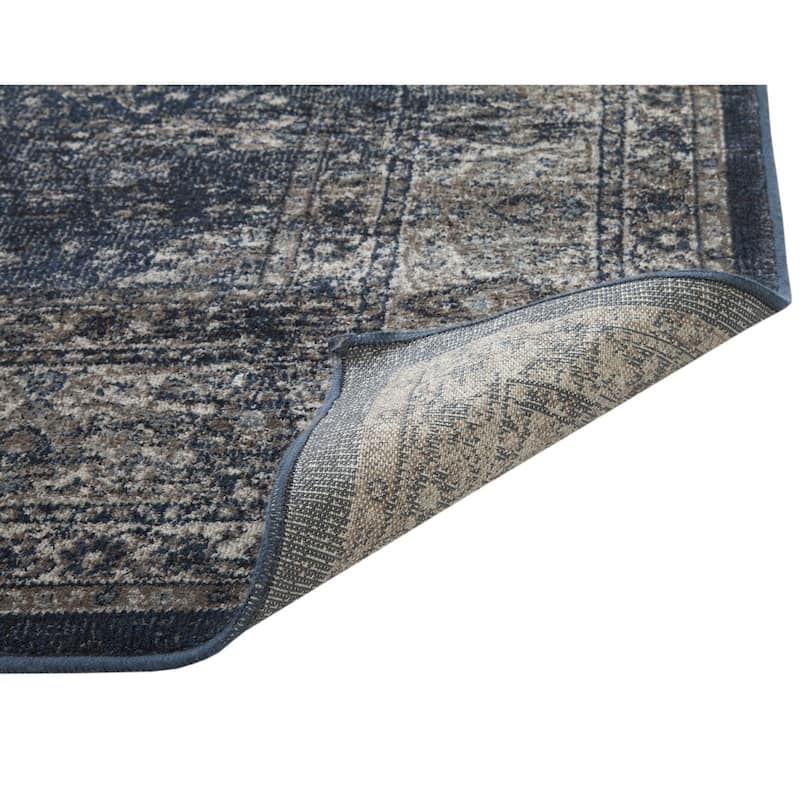 Samuel Navy Blue/Silver Area Rug - 9' x 12'