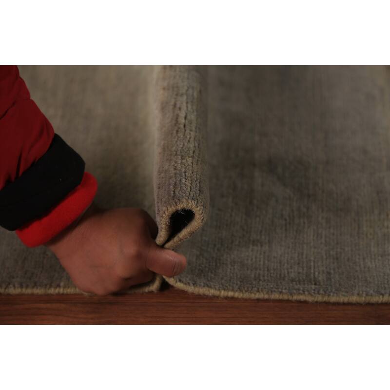 Modern Gabbeh Runner Rug Handmade Wool Carpet - 2'9" x 9'9"