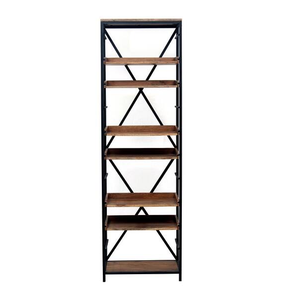 Shop Bengal Manor Metal And Wood Bookshelf Overstock 31267452