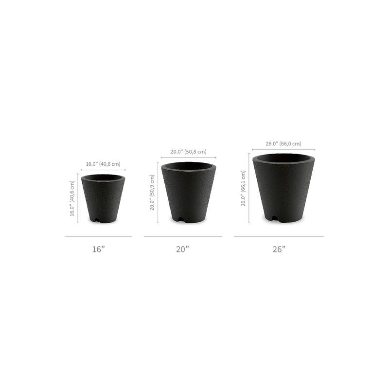 TruDrop Dot Self Watering Round Planter with Water Level Indicator