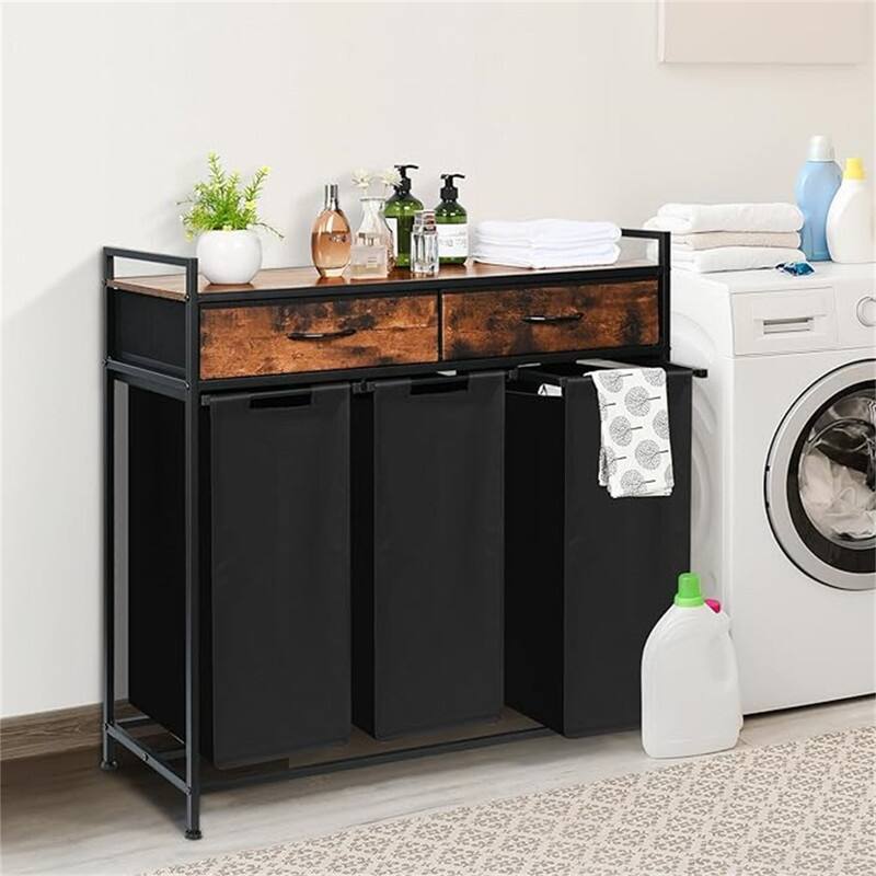 Laundry Sorter 3 Section - 42.51"L x 14.17"W x 33.46"H