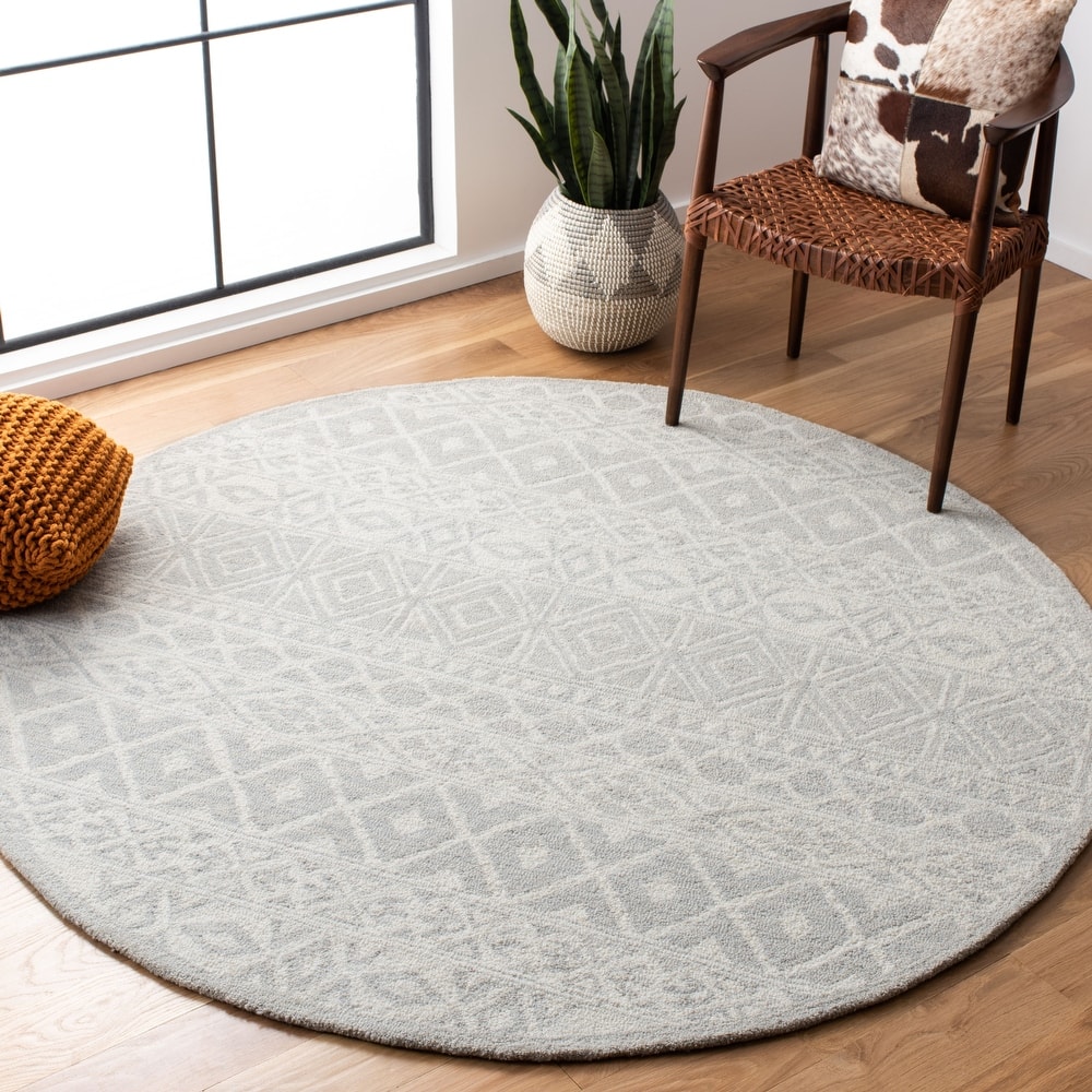 SAFAVIEH Handmade Blossom Eirin Modern Floral Wool Rug