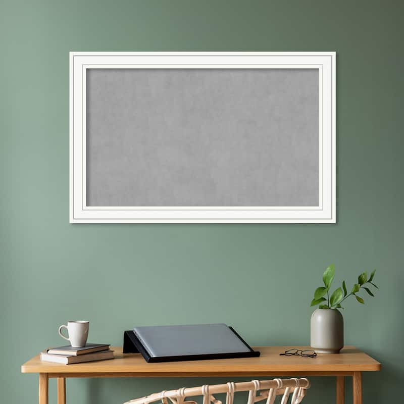 Amanti Art Craftsman White Framed Magnetic Board