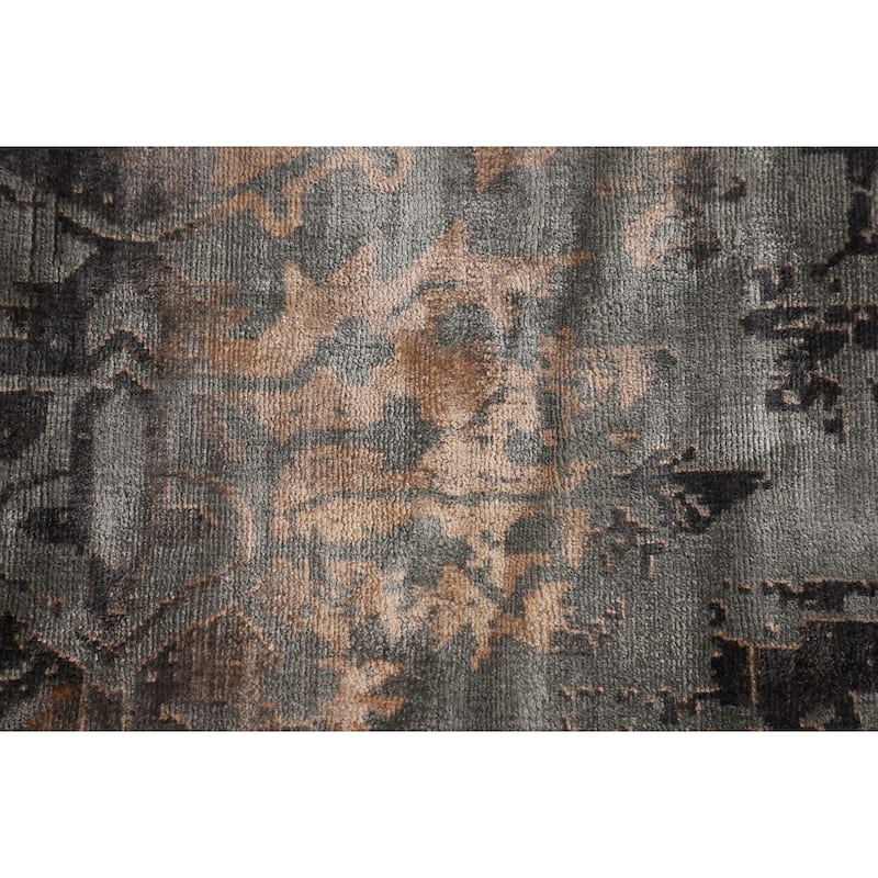 Contemporary Abstract Modern Area Rug Hand-Knotted Wool Carpet - 6'6" X 9'9"
