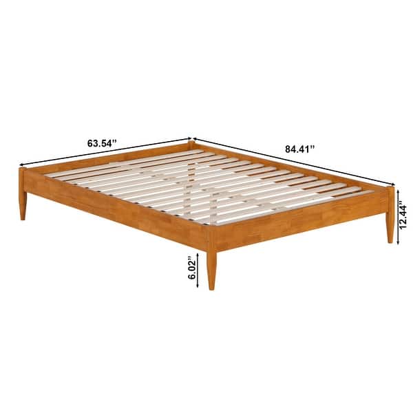 dimension image slide 10 of 20, AFI Pasadena Basic Platform Bed Frame