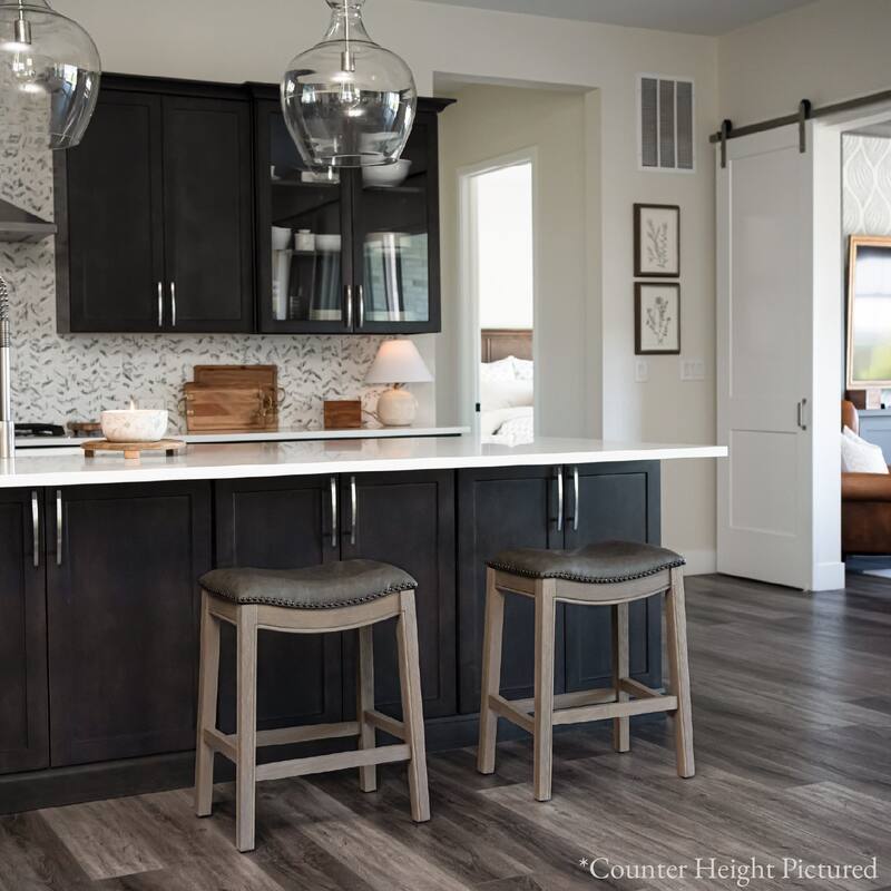 Maven Lane Adrien Saddle Kitchen Stool