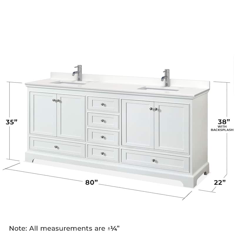 Wyndham Collection WCS202080D-QTZ-UNSMED Deborah 80" Free Standing