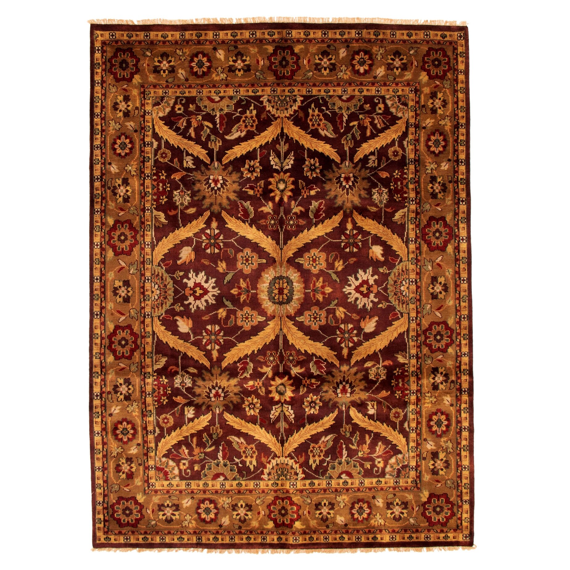 272239 Bedroom Beaumont Bordered Brown Rug 8'1 x 9'10 eCarpet Gallery Large Area Rug for Living Room Hand-Knotted Wool Rug 272239 Bedroom Beaumont Bordered Brown Rug 8'1 x 9'10 eCarpet Gallery Large Area Rug for Living Room Hand-Knotted Wool Rug