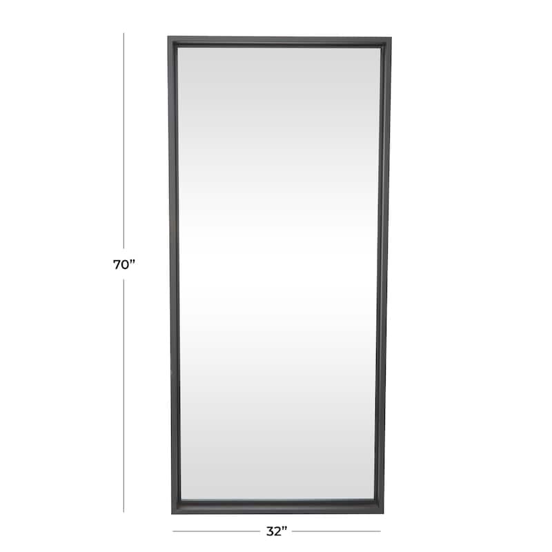 Black Metal Modern Wall Mirror