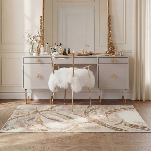 Nourison Brushstrokes Indoor only Abstract Area Rug - Bed Bath