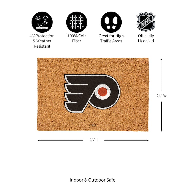 Philadelphia Flyers Full Color Indoor/Outdoor Coir Mat