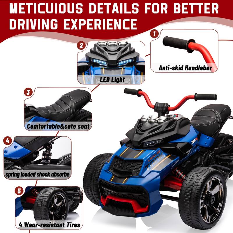 3 Wheeler Electric Vehicle 12v Kids Ride on ATV Car for Kids 3-8 Best Gift