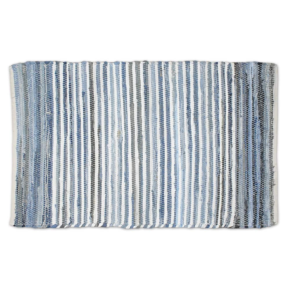 DII Recycled Fabric Striped Handmade Rag Rug