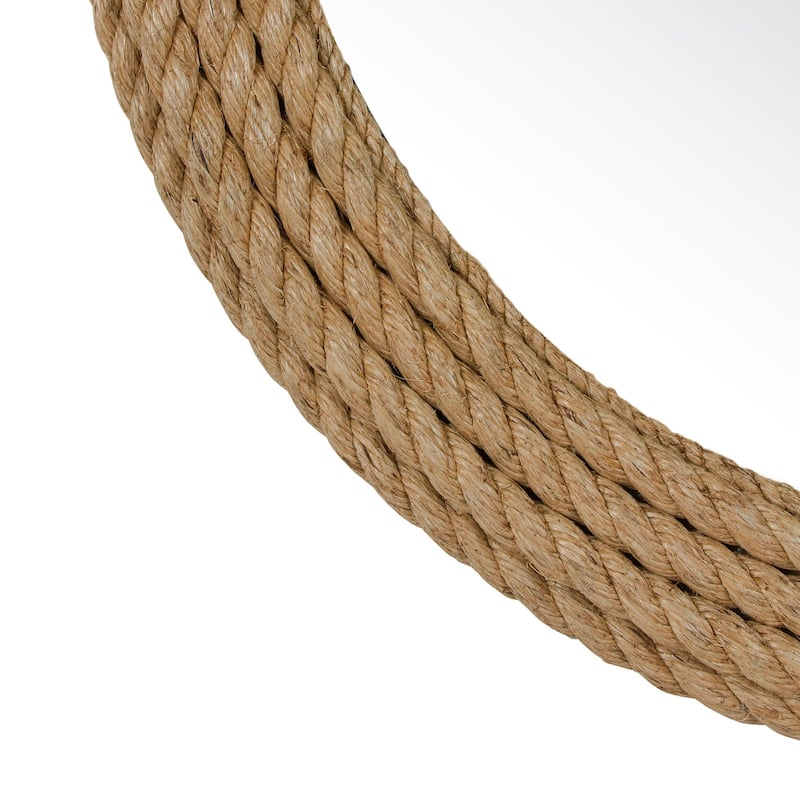 Daisy Round Jute Mirror by East at Main