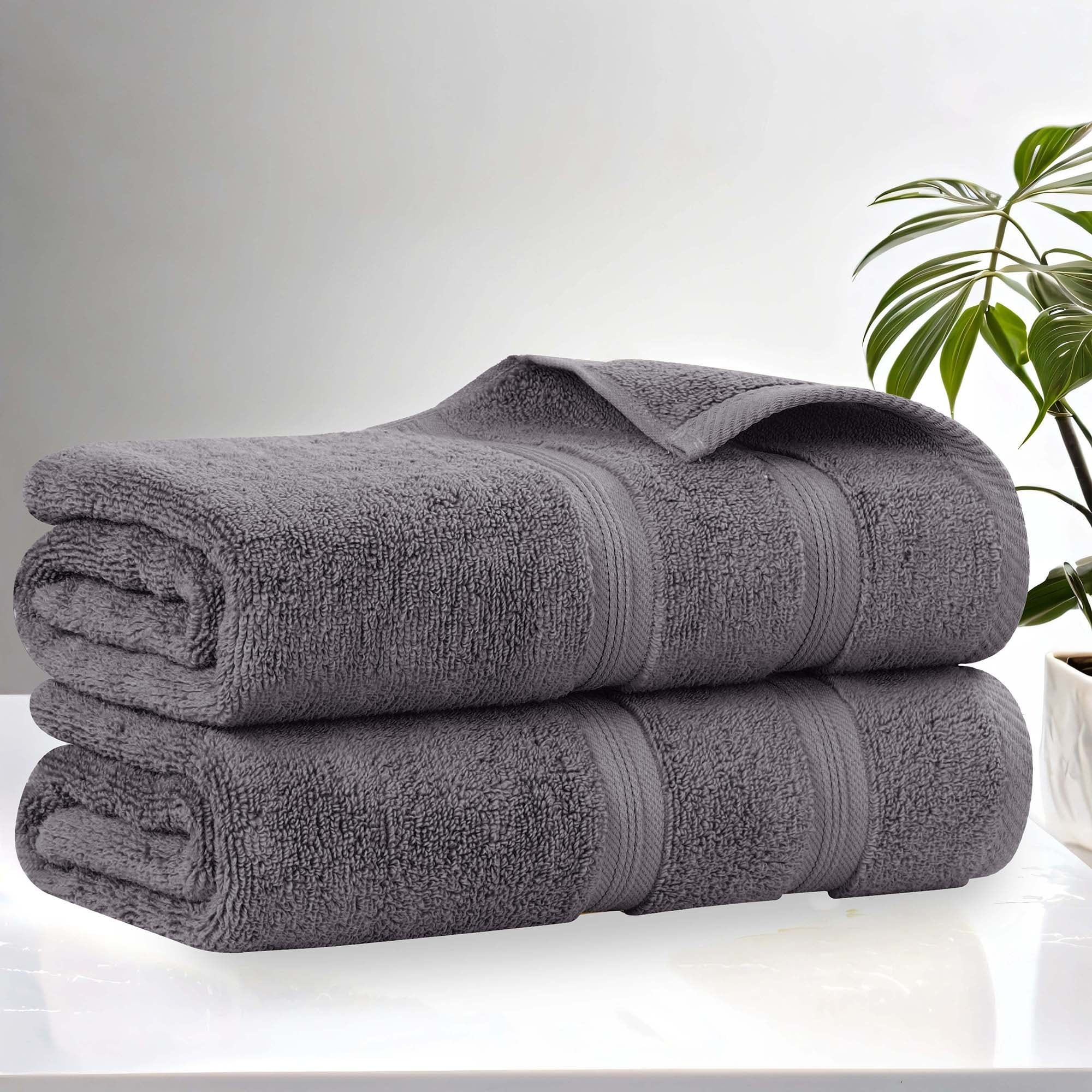 Superior Smart Dry Zero Twist Cotton Bath Sheets, Set of 2