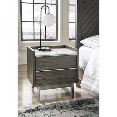 Signature Design by Ashley Arkenton Brown/White Nightstand