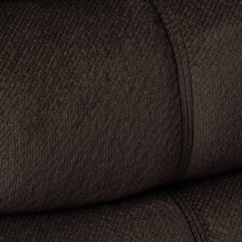 Oversized Brown Plush Fabric Glider Recliner Chair