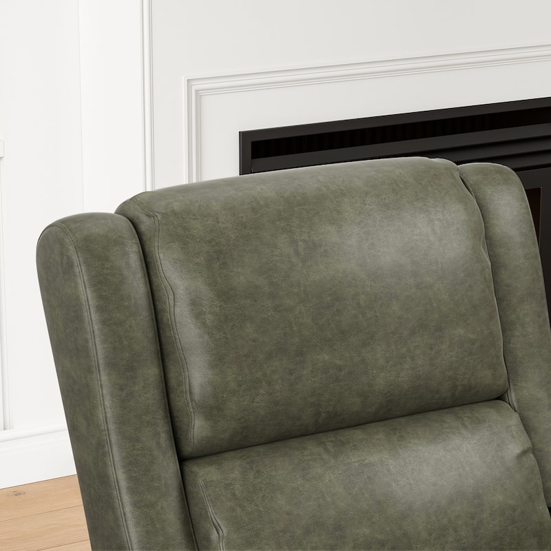 Faux Leather Pushback Recliner Chair for Living Room Bedroom