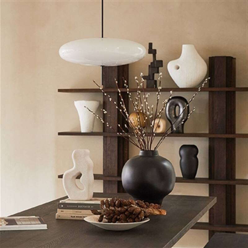 Hand-Crafted Ceramic Vase - 15.75" - Matte Black