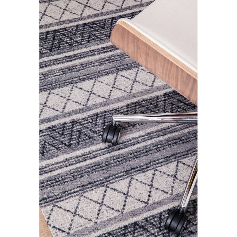 Jani 36"x48" Rug'd Chair Mat-Rug Style Office Chairmat for Carpet & Hard Floors| 0.25" Thick |Non-Slip, Foldable Desk Chair Mat