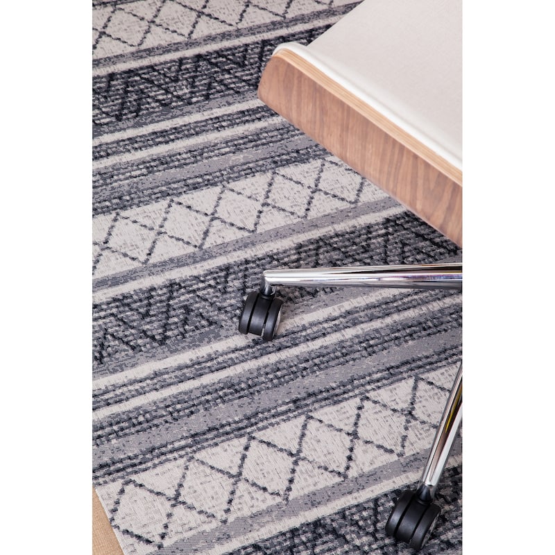 Jani 40"x54" Rug'd Chair Mat-Rug Style Office Chairmat for Carpet & Hard Floors| 0.25" Thick |Non-Slip, Foldable Desk Chair Mat