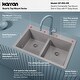 preview thumbnail 42 of 53, Karran Top Mount Double Equal Bowl Quartz Kitchen Sink - 33" x 22" x 9" - 33" x 22" x 9"