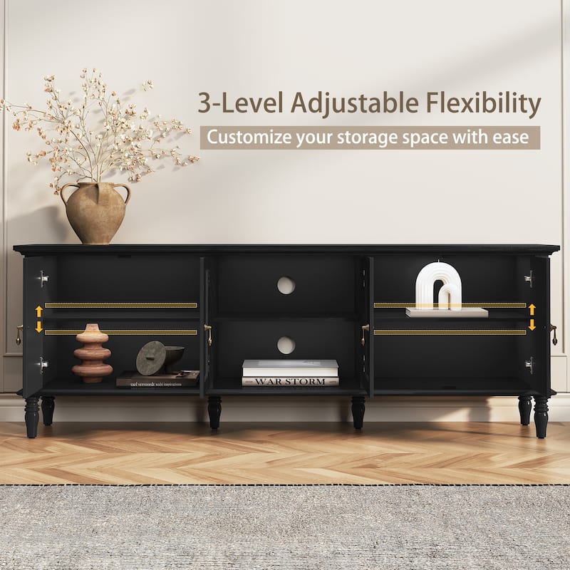 67''Vintage TV Stand for TVs Up to 75"