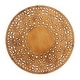 preview thumbnail 12 of 11, Wooden Handmade Intricately Carved Floral Wall Decor with Mandala Design - Brown or White
