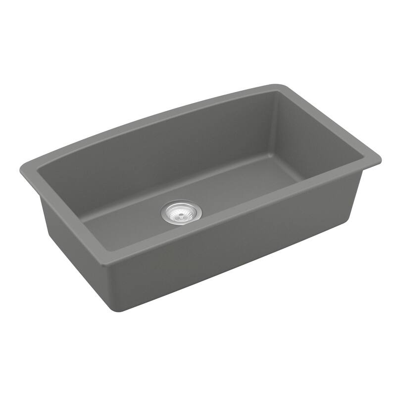 Karran Undermount Quartz 32 in. Single Bowl Kitchen Sink Kit