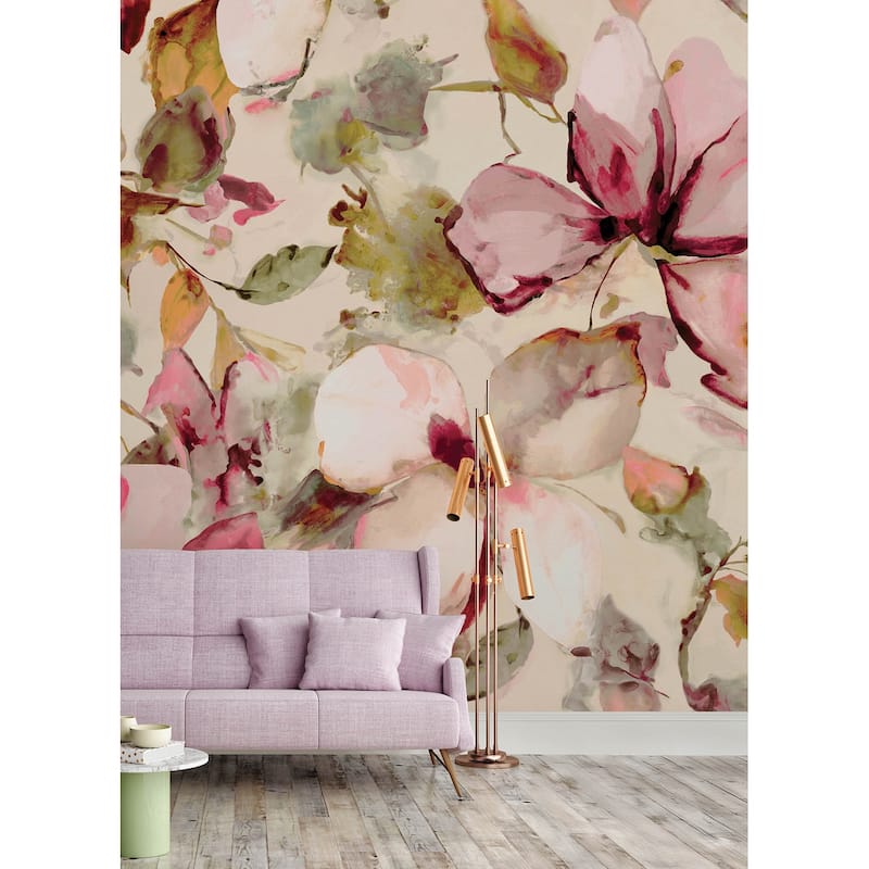 A-Street Prints Florian Pink Wall Mural
