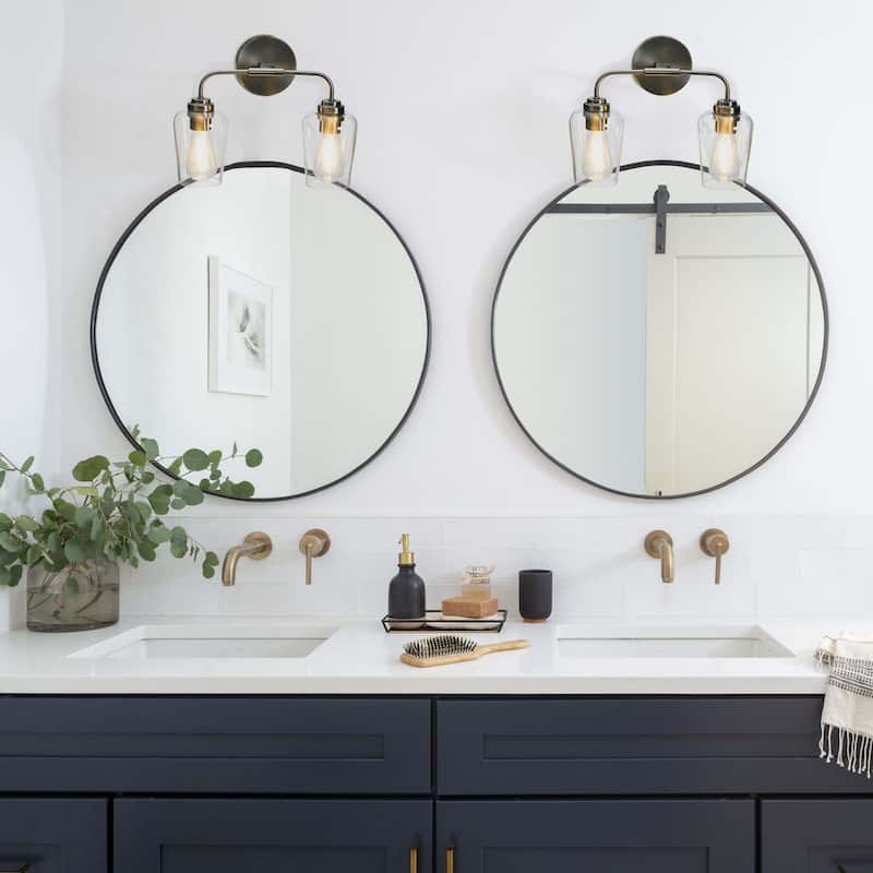 Robert Stevenson Lighting Holden - Metal and Glass Vanity Light