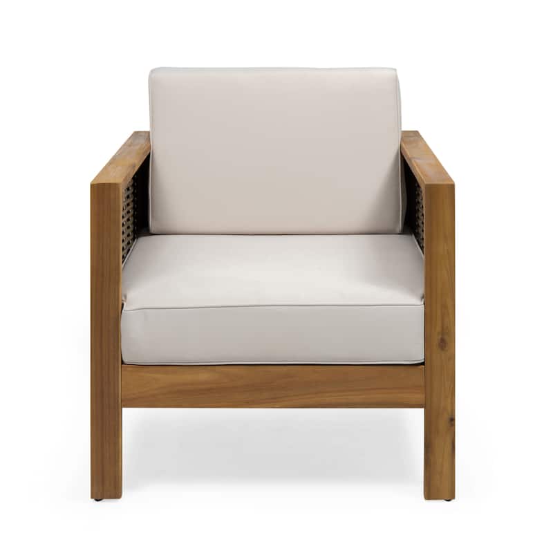 Linwood 4-piece Acacia Wood Patio Chat Set by Christopher Knight Home