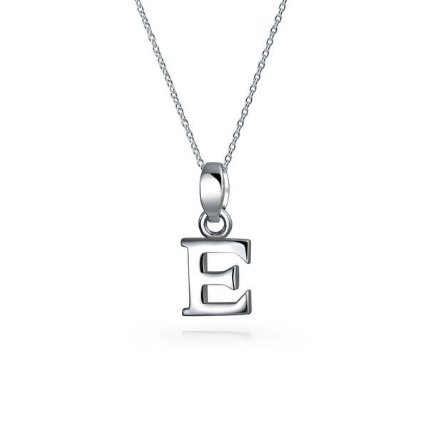 Shop Letter Block Alphabet Initial Pendant Necklace 925 Sterling Silver On Sale Overstock 26887198