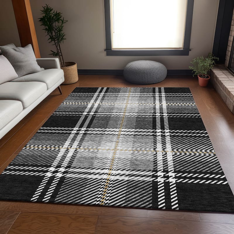 Premium Washable Super Soft Plaid Mayfield Rug